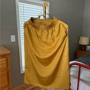 H & M silk Elegant Mustard Skirt